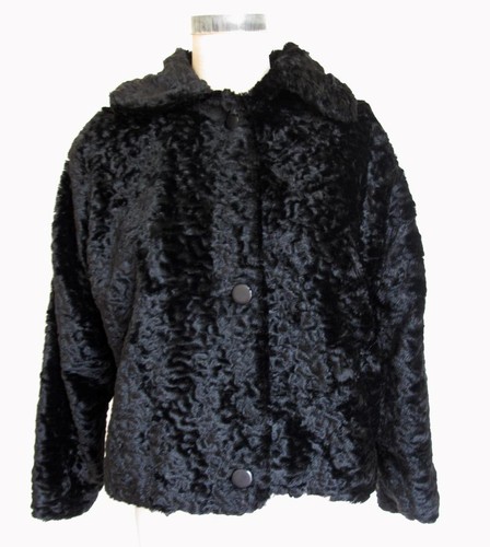 Giacca agnello persiano nero