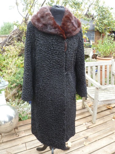 Cappotto agnello persiano nero