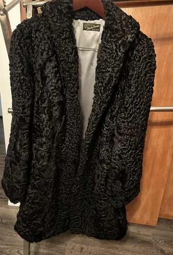 Cappotto agnello persiano nero