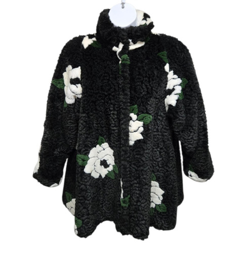 Cappotto vintage nero - , agnello